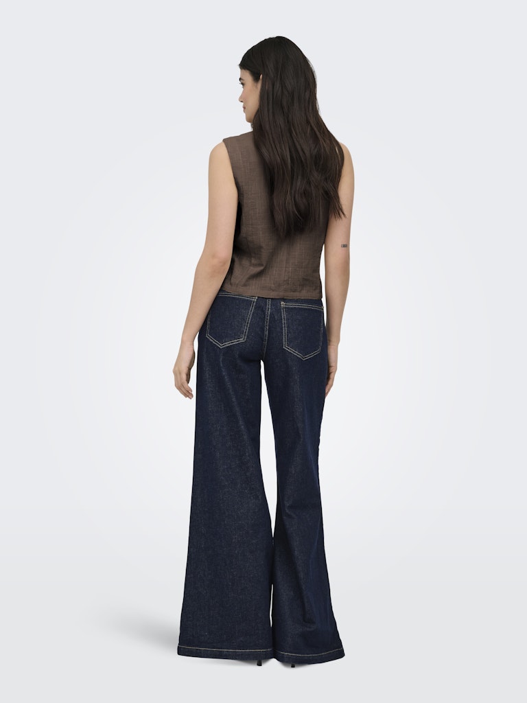 Onltizana Cotton Vest Top Wvn Noos - Bruin