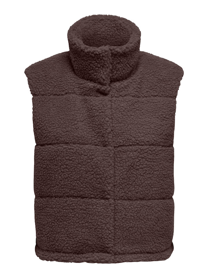 Onlsandra Teddy Waistcoat Life Otw Noos - Bruin
