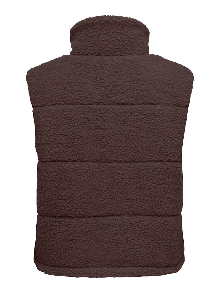 Onlsandra Teddy Waistcoat Life Otw Noos - Bruin