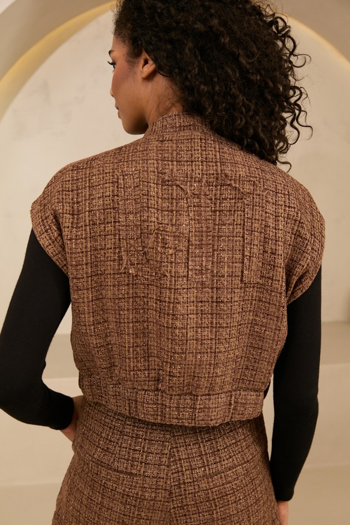 Gilet Salwa - Bruin Dessin