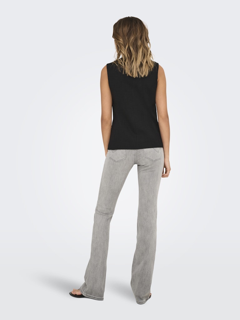 Jdyriver S/l Waistcoat Wvn Tlr - Zwart