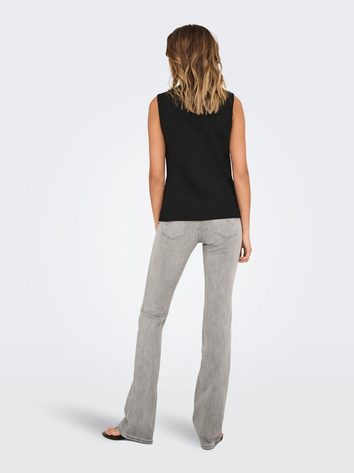 Jdyriver S/l Waistcoat Wvn Tlr - Zwart