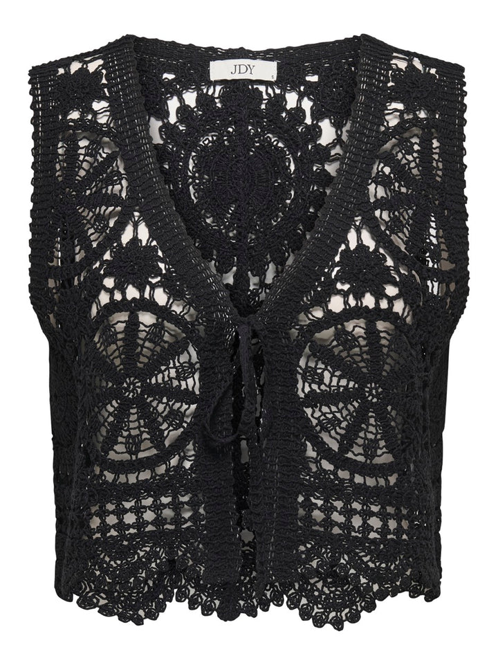 Jdyvic Sl V-neck Tie Vest - Zwart