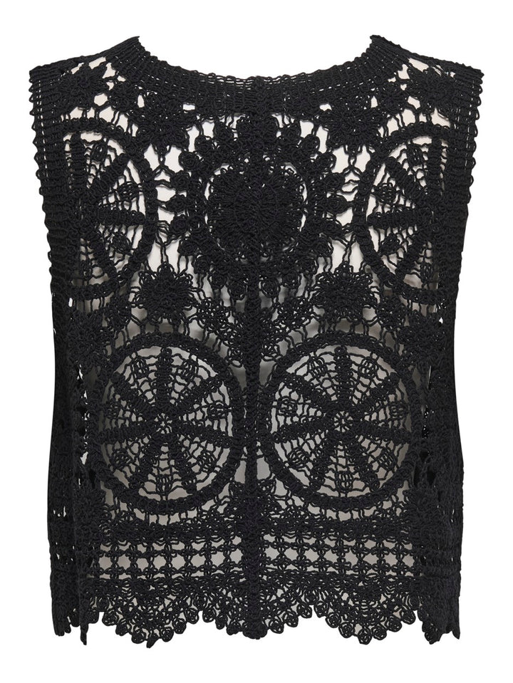 Jdyvic Sl V-neck Tie Vest - Zwart