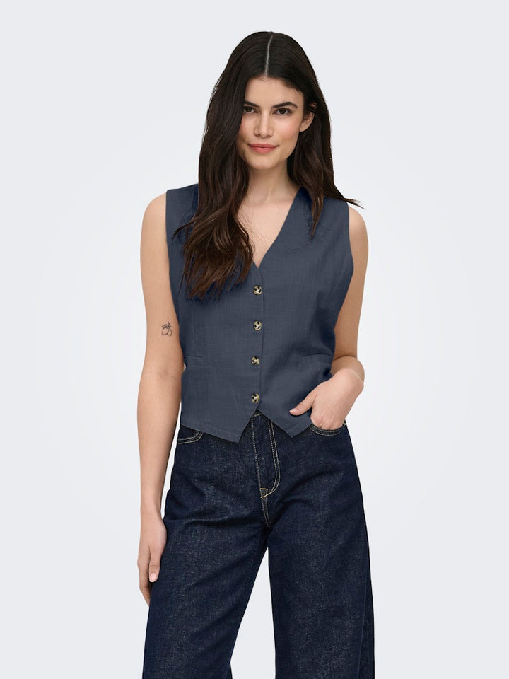Onltizana Cotton Vest Top Wvn Noos - Grijs