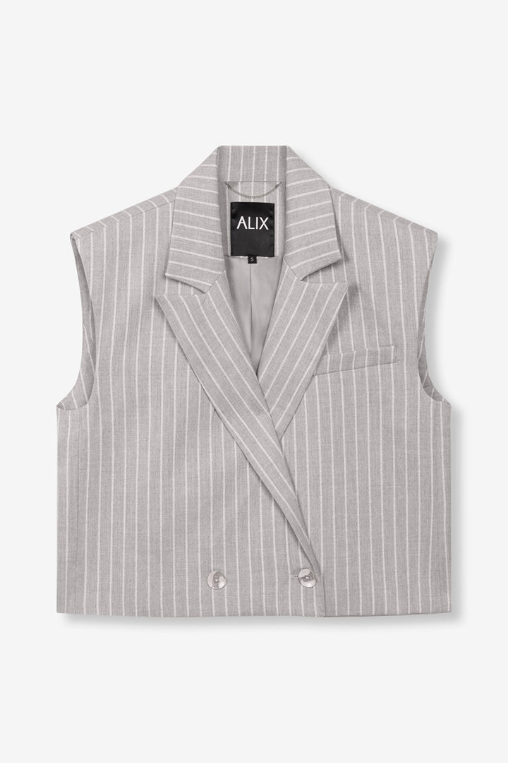 Pinstripe Wastcoat - Grijs Dessin