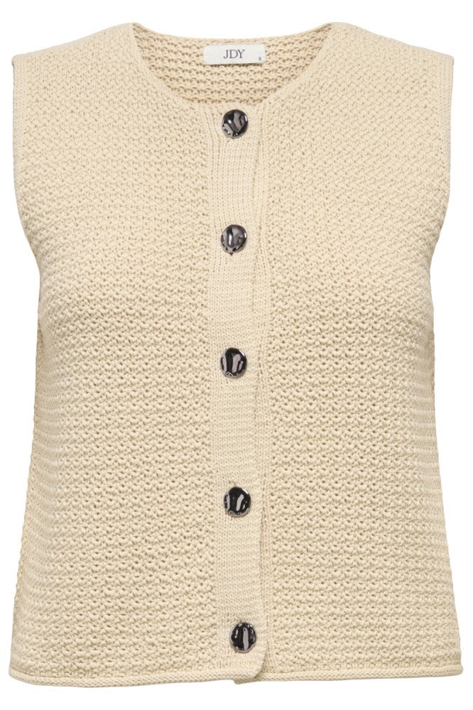 Jdymartha S/l O-neck Vest Knt - Zand