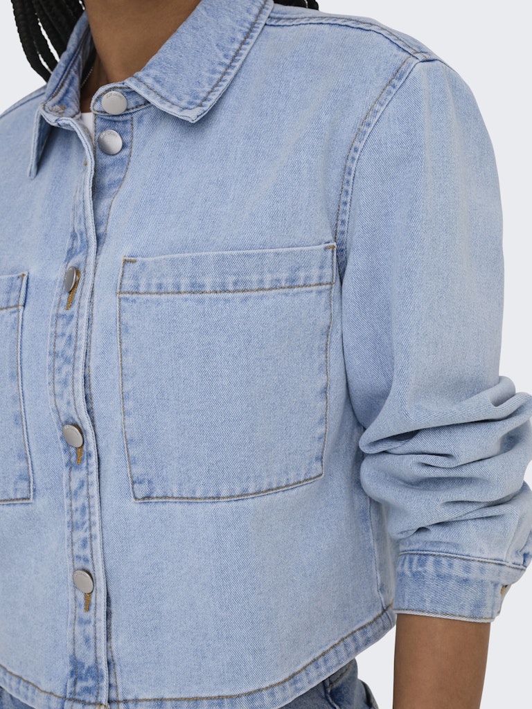Jdymarly L/s Boxy Shacket  Dnm Noos - Blue Denim