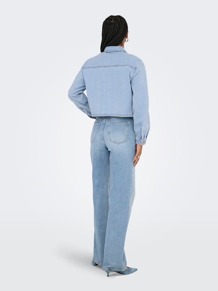 Jdymarly L/s Boxy Shacket  Dnm Noos - Blue Denim