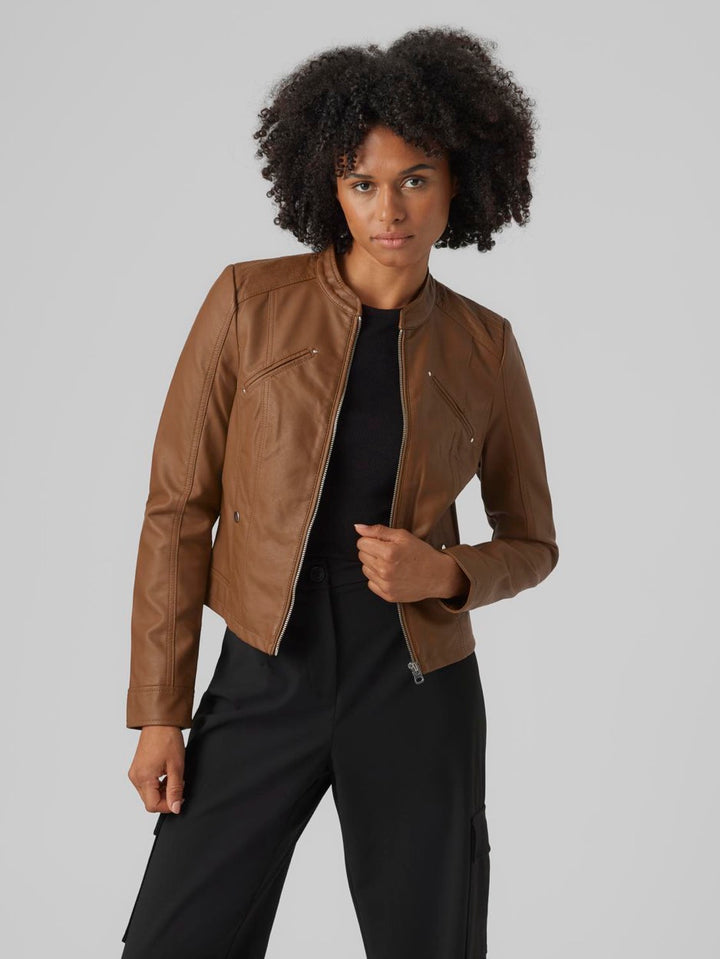 Vmfavodona Coated Jacket - Cognac