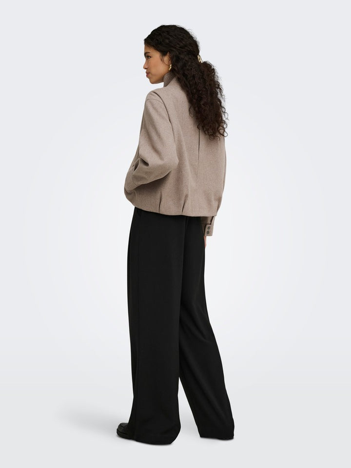 Onlasta High Collar Bomber Jacket Otw - Zand