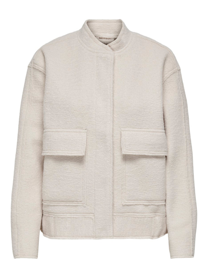 Onlsanne Boucle Bomber Otw - Beige