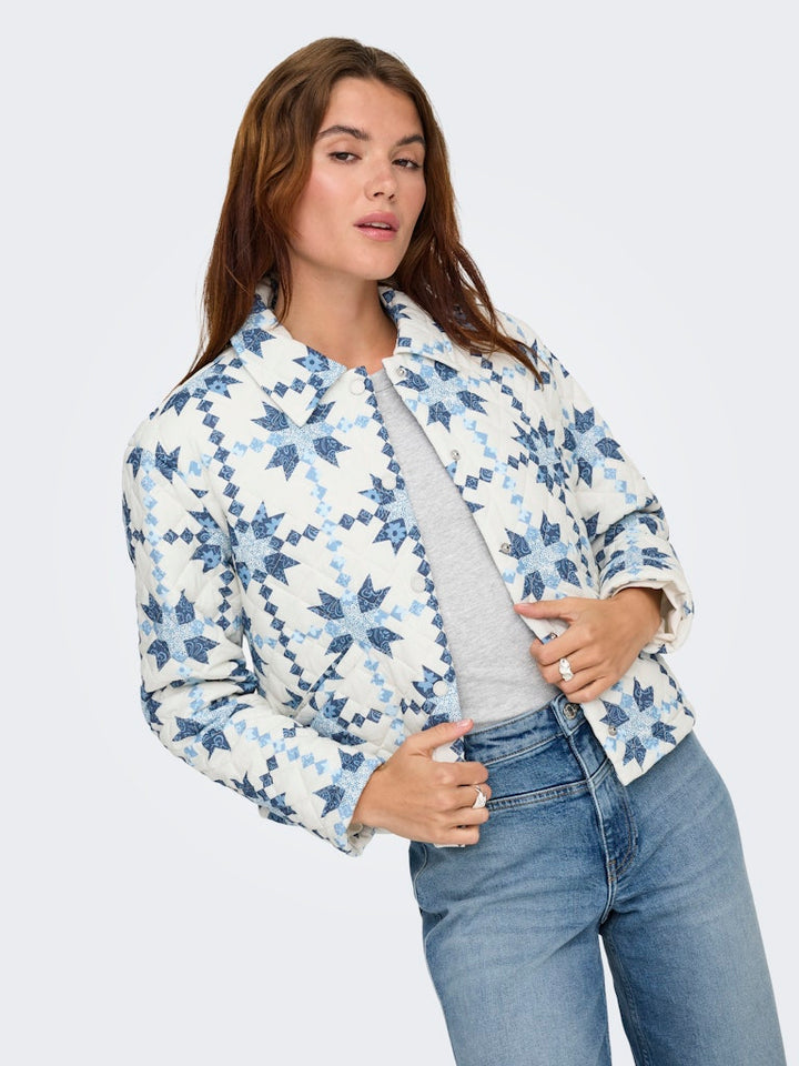 Onlbiana Quilt Jacket Cc Otw - Wit Dessin