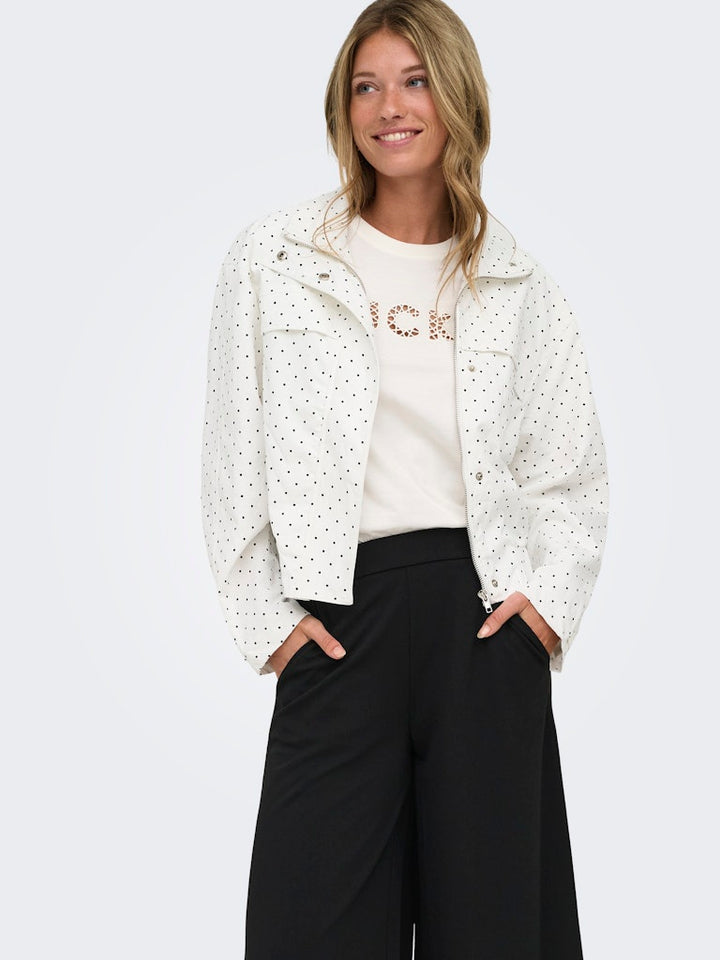 Jdynaomi L/s Jacket Wvn Exp - Wit Dessin