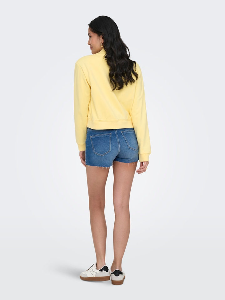 Onlpoptrash L/s Short Bomber Pnt - Geel