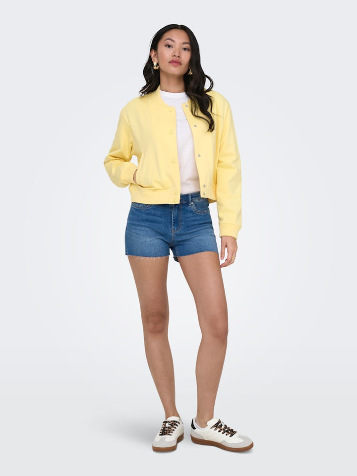 Onlpoptrash L/s Short Bomber Pnt - Geel