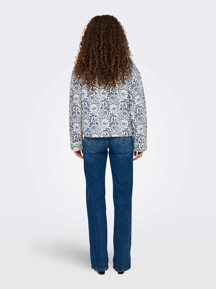Onlhallie Quilted Jacket Otw Noos - Blauw Dessin