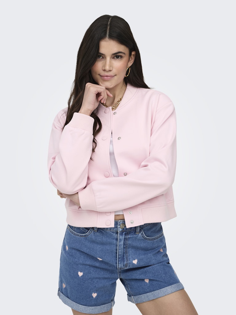 Onlpoptrash L/s Short Bomber Pnt - Fuchsia