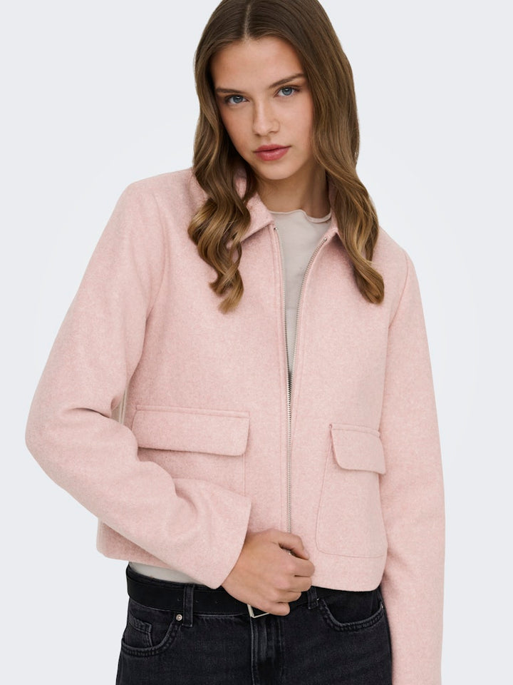 Onlvela Zip Short Jacket - Oud Roze