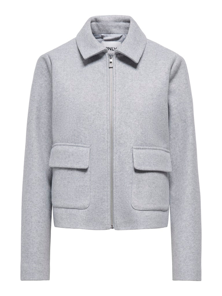 Onlvela Zip Short Jacket - Grijs Melee