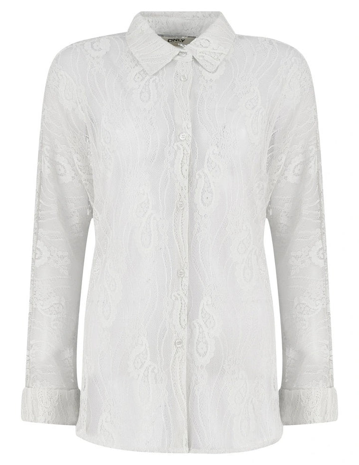 Onlnewlina Grace Shaine Shirt Wvn - Off-white