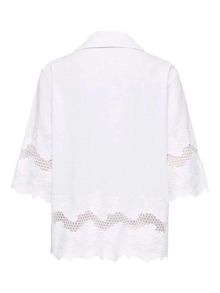 Jdysvea 2/4 Emb Shirt Wvn Exp - Off-white