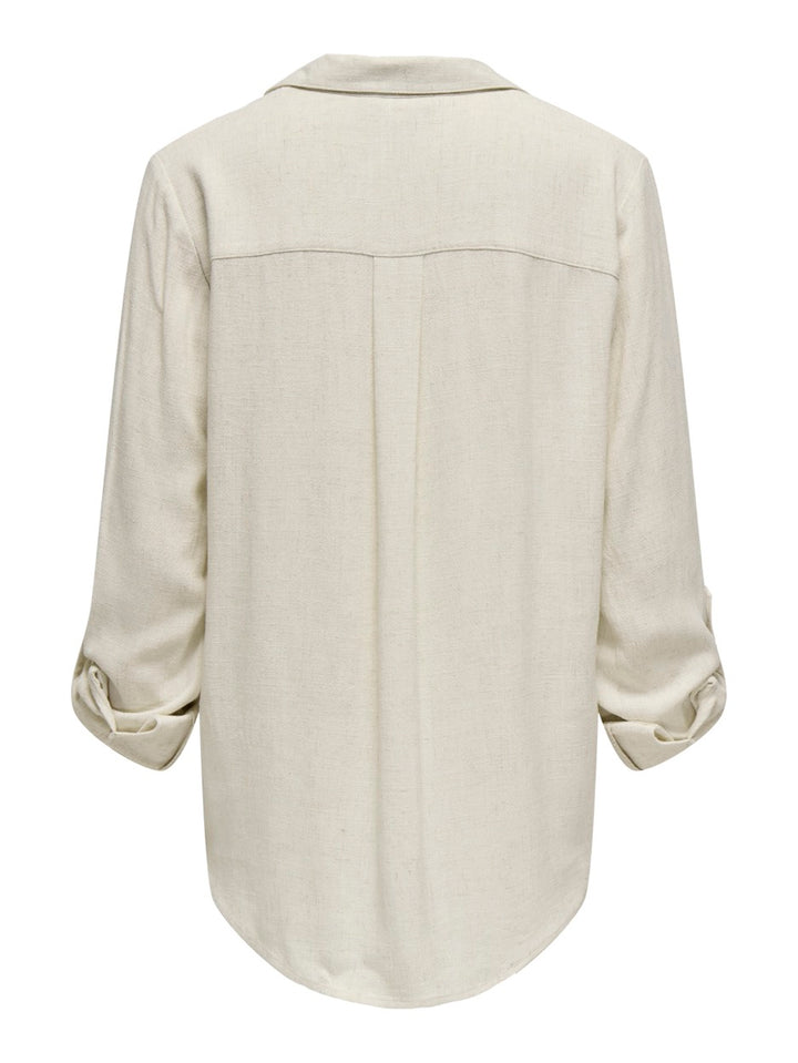 Onlyasmin-siesta Ls Linen Bl Shirt - Zand