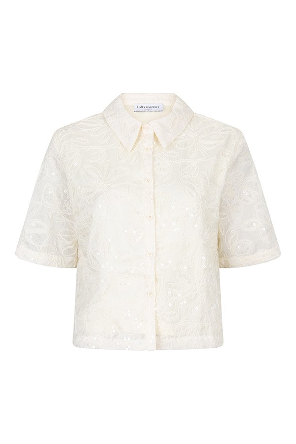 Blouse Ivy - Wit Dessin