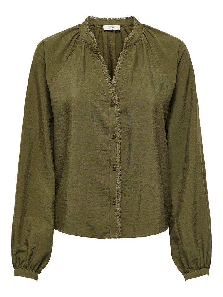 Jdyloli L/s Lace Shirt Wvn Dia - Army