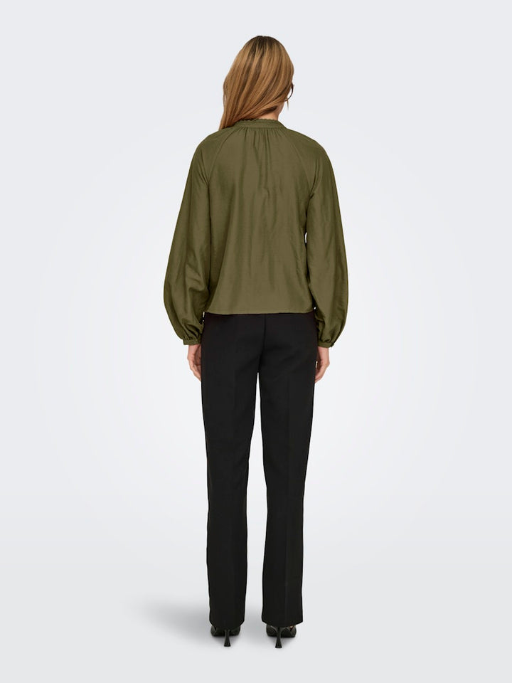 Jdyloli L/s Lace Shirt Wvn Dia - Army