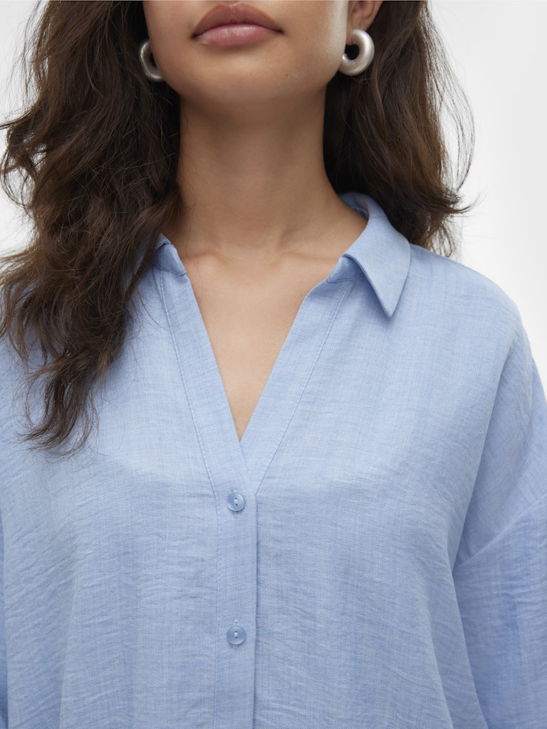 Vmmelaney Queeny Ls Shirt - Lichtblauw