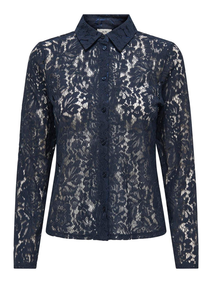 Jdyjulia L/s Lace Shirt Jrs - Navy