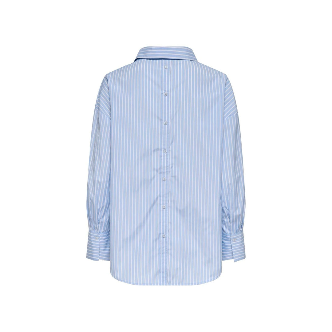 Onloregon Alva Ls Back Btn Shirt Wvn - Blauw Dessin