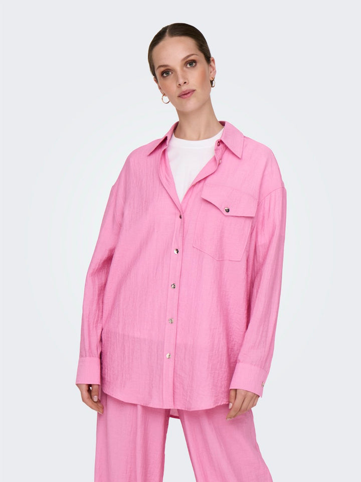 Onltania Life Ls Shirt Wvn - Roze