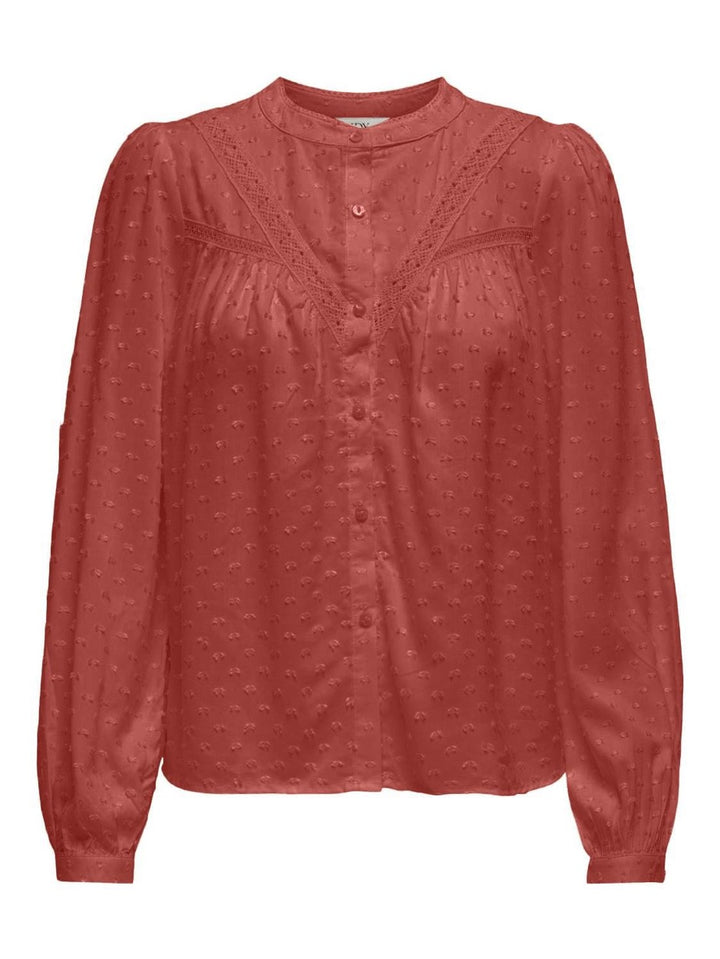 Jdyjade Life L/s Dobby Lace Shirt W - Brique