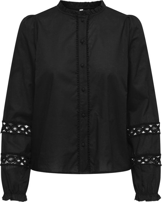 Onltua L/s Detail Shirt Wvn Cs - Zwart