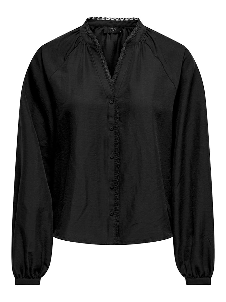 Jdyloli L/s Lace Shirt Wvn Dia - Zwart