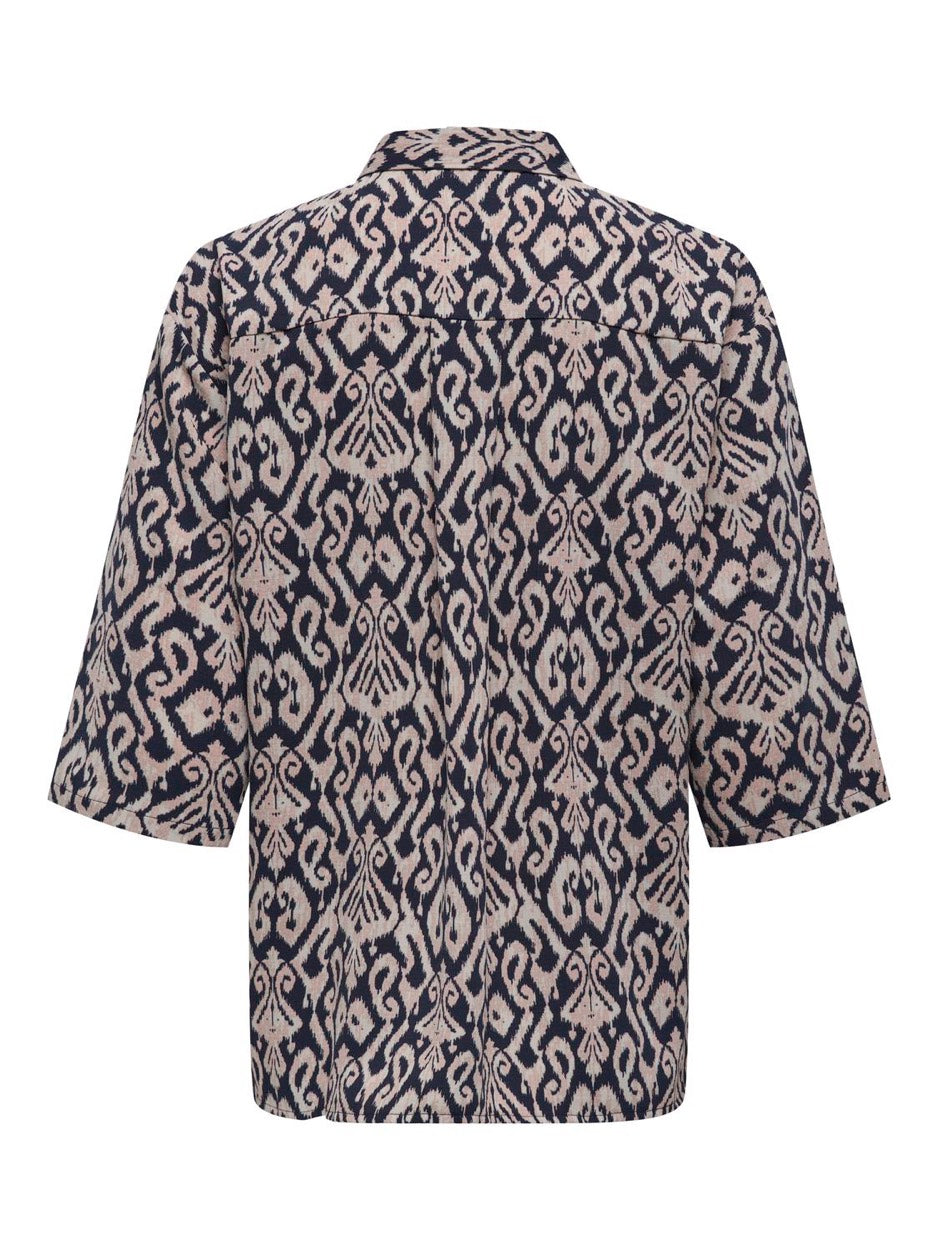 Jdygry 3/4 Loose Shirt Wvn - Zwart Dessin