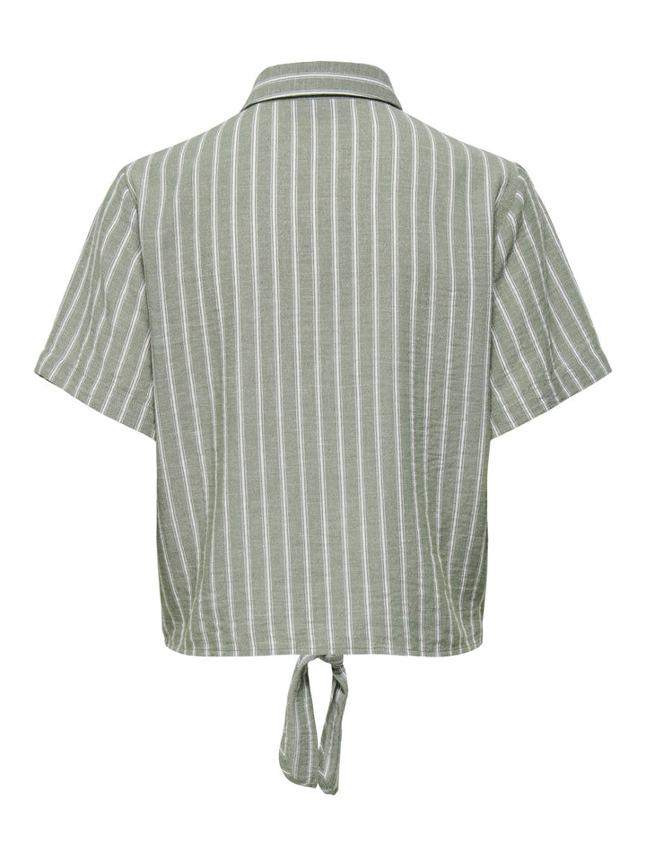 Jdyemilia S/s Knot Shirt Wvn Exp - Groen Dessin