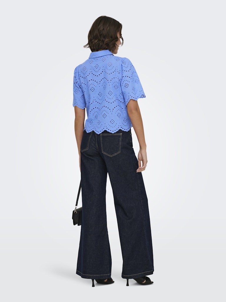 Onlvalais S/s Shirt Wvn Noos - Lichtblauw