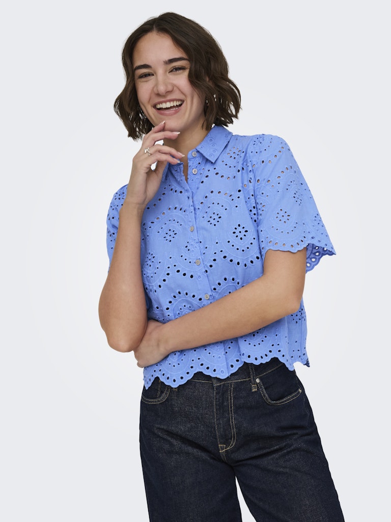 Onlvalais S/s Shirt Wvn Noos - Lichtblauw