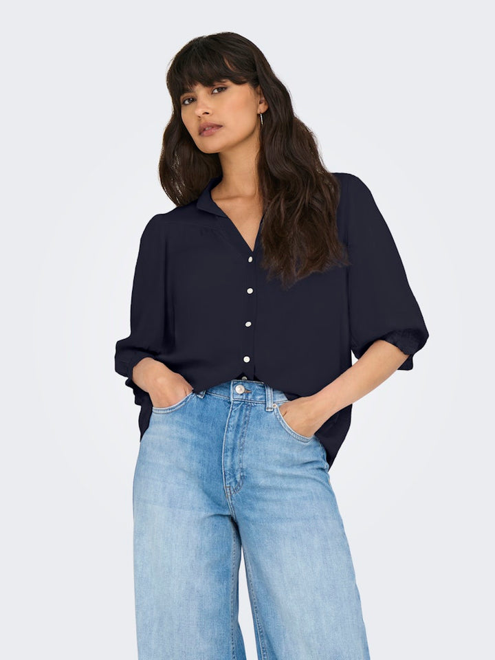 Onlraya 3/4 Shirt Wvn Noos - Navy