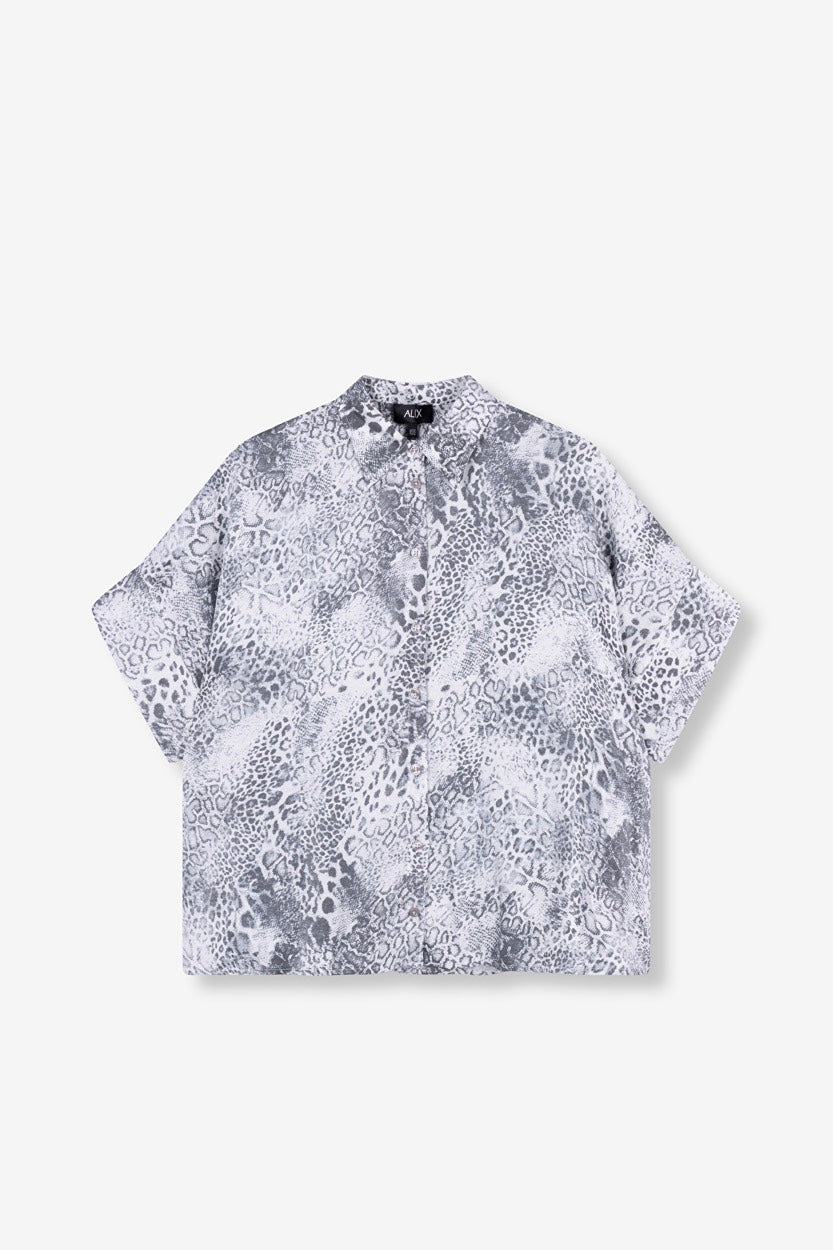 Animal Overzised Blouse - Grijs Dessin