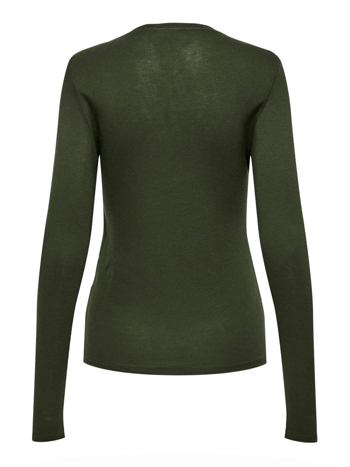 Jdysuma Wool L/s O Neck Top Jrs Noo - Donkergroen