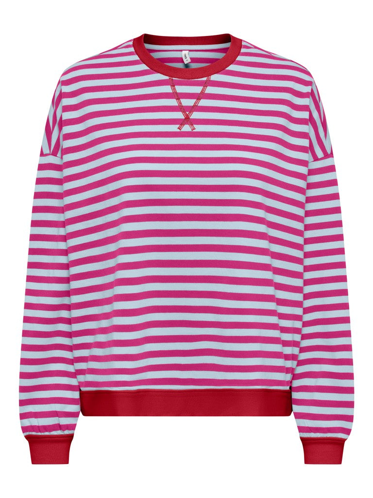 Onlfreja L/s Loose Top Cs Jrs - Rood Dessin