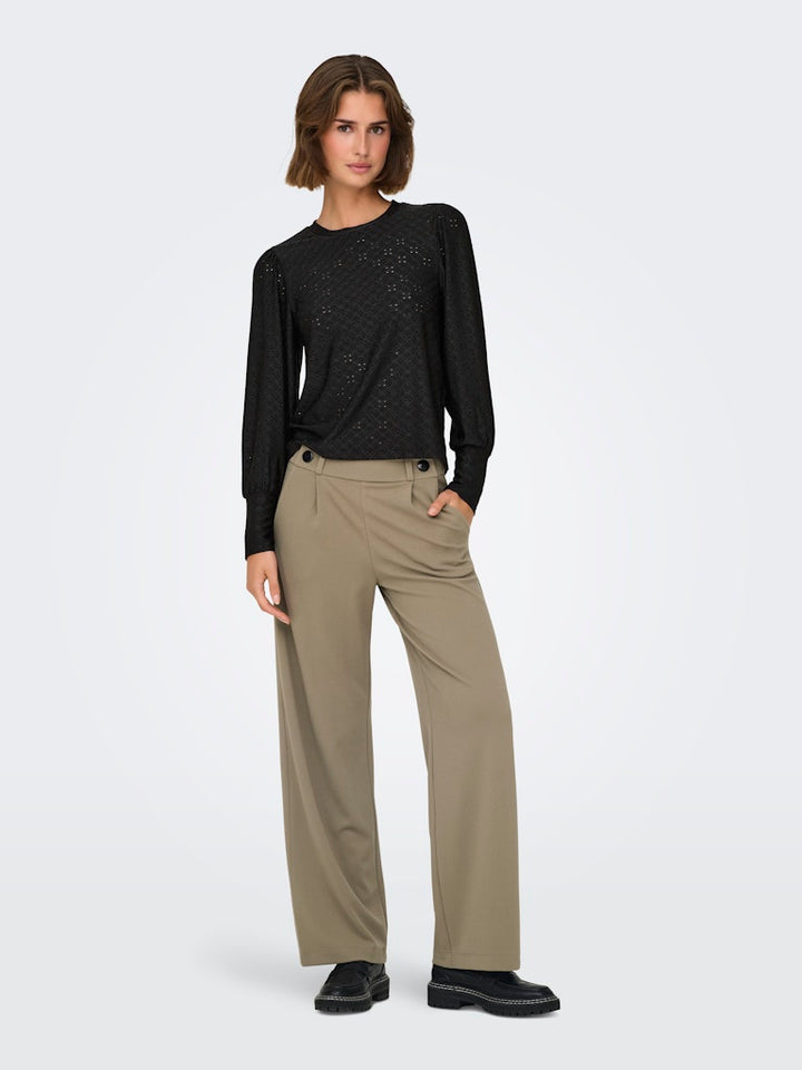 Jdycathinka L/s Bellsleeve Top Jrs Noos - Zwart