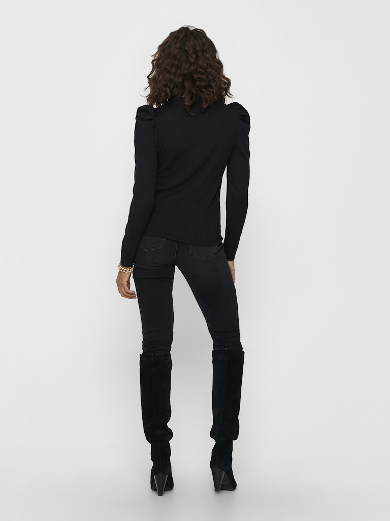 Jdytonsy L/s Puff Sleeve Top Jrs Dia - Zwart