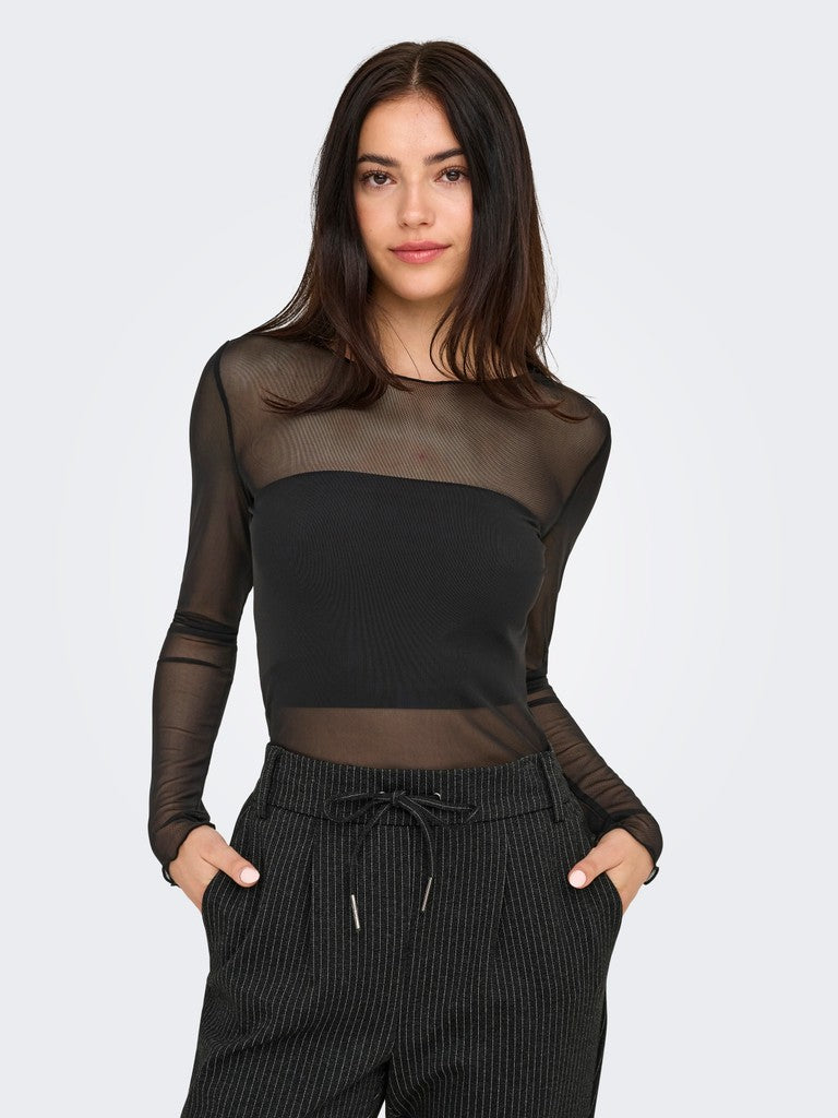 Jdyelsa New L/s O Neck Top Jrs Noos - Zwart