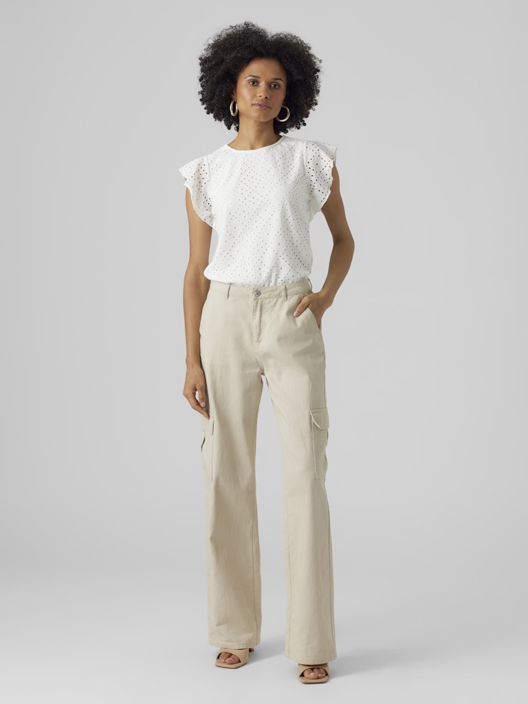 Vmtassa Sl Frill Top Noos - Wit