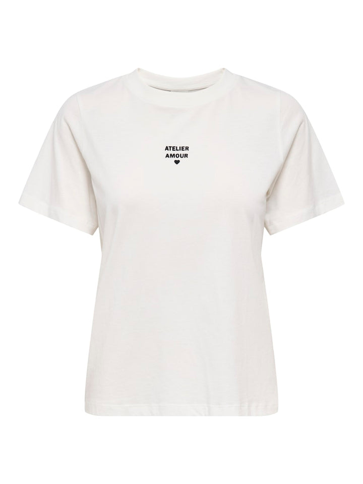 Jdymay Pisa S/s Print Top Jrs - Off-white